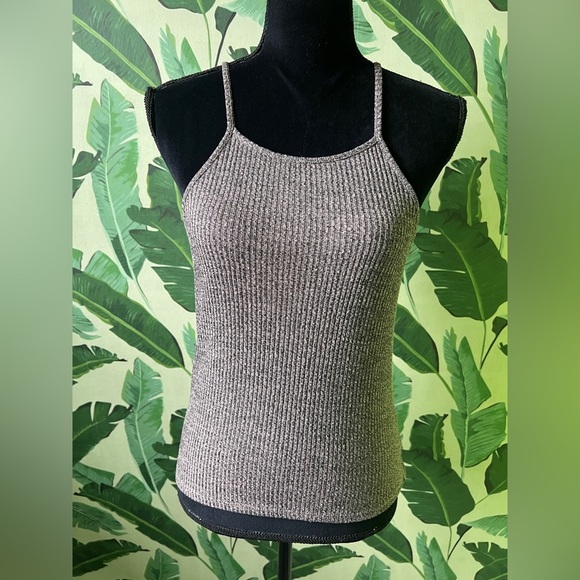 Purple Snow Brown Ribbed Tank Top Size XL - Picture 1 of 5
